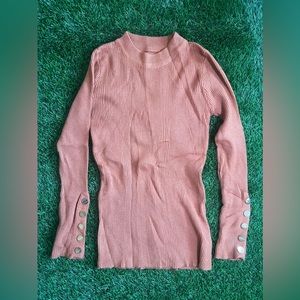 Brown long sleeve sweater top.
